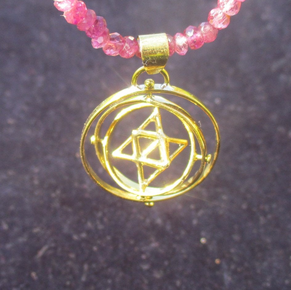 MerKaBa 3D SPIN pendant ※ Sacred Geometry Stargate Jewelry