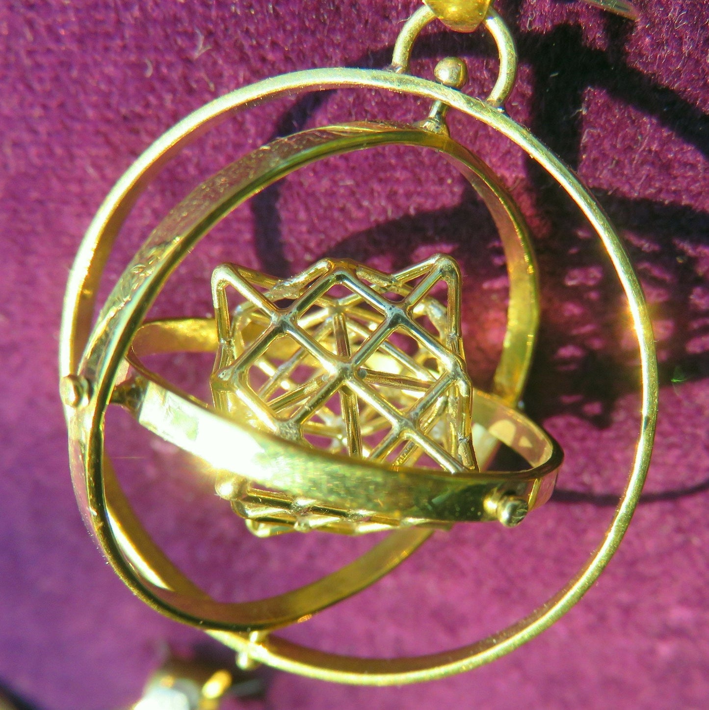 Sacred Geometry 3D-SPIN pendant - Tantric Terra Prana Cube ※ magical Jewelry gift