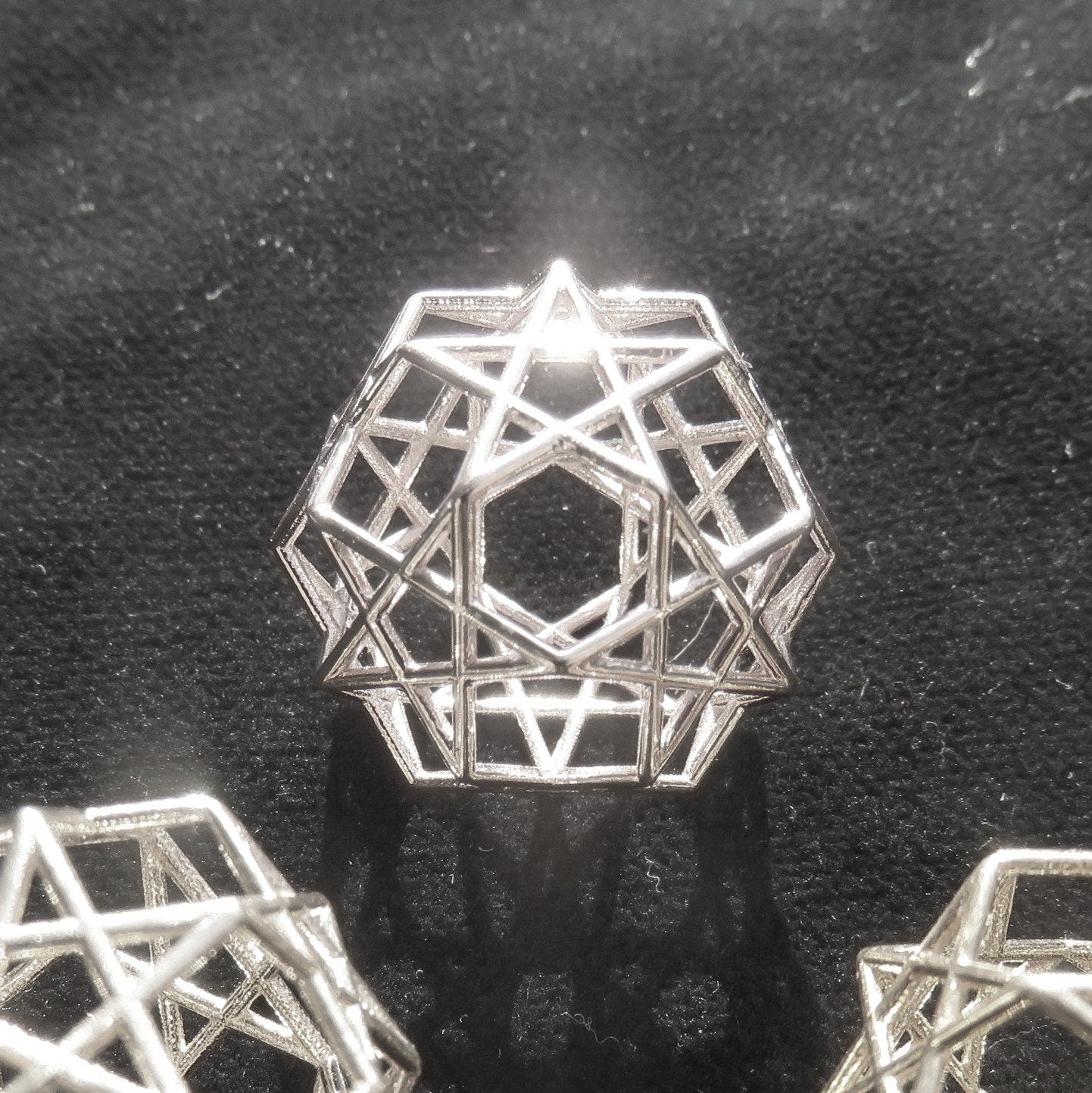 Solar Pentagram 3D magical pendant ※ 3D printed Sacred Geometry Jewelry ※ Phi ratio golden mean Dodecahedron