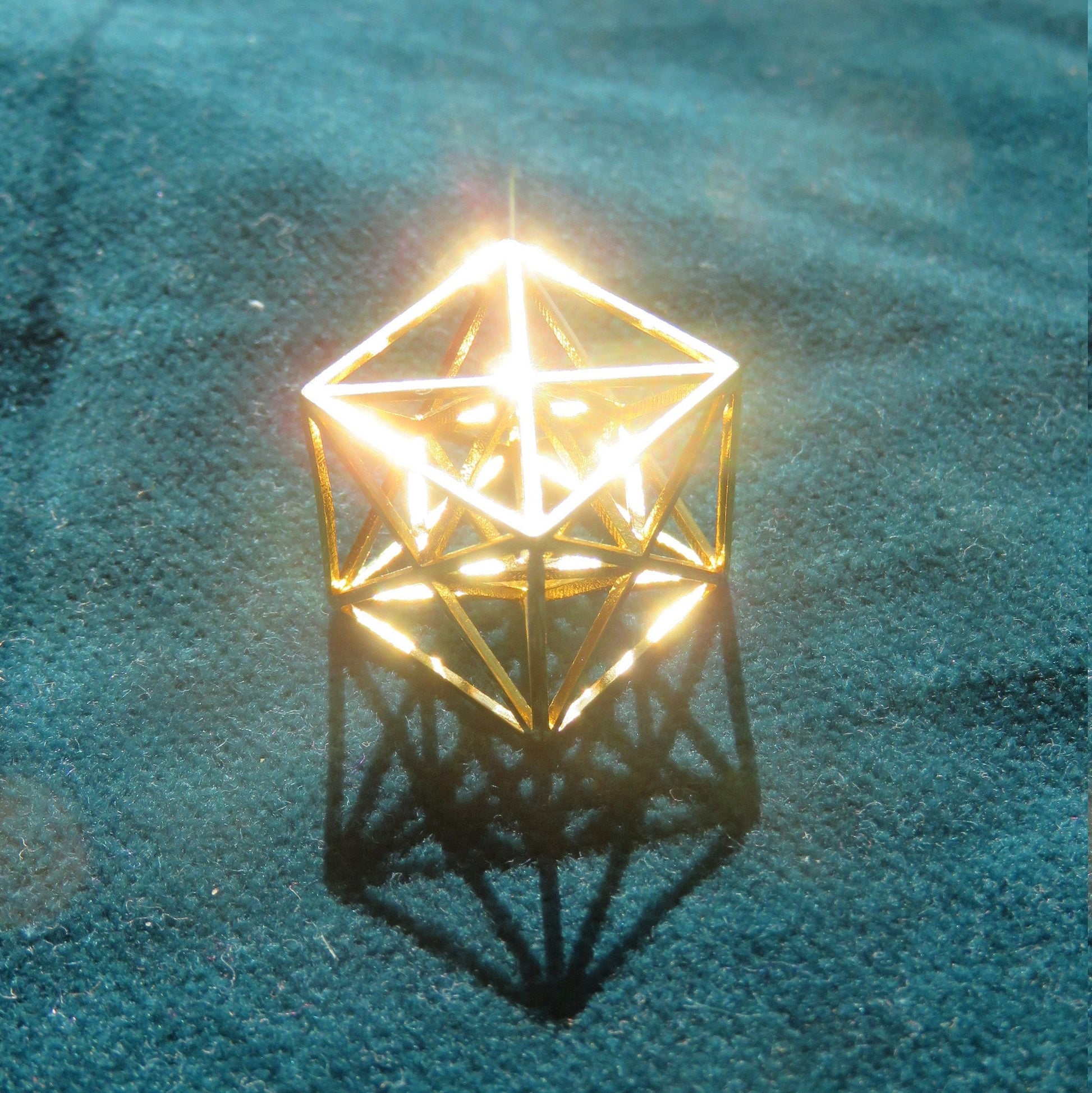 Metatrons Cube 3D ※ contains MerKaBa + Octahedron + Tantric Star; Brass Bronze Copper Silver Gold