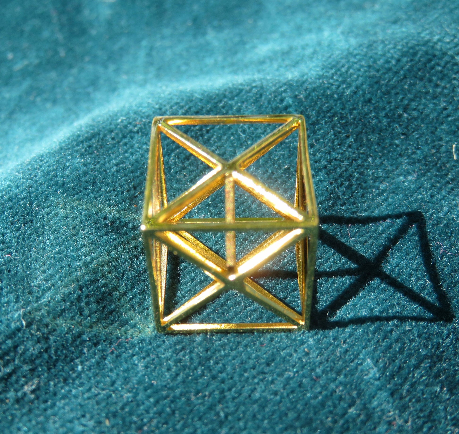Metatrons Cube 3D ※ contains MerKaBa + Octahedron + Tantric Star; Brass Bronze Copper Silver Gold