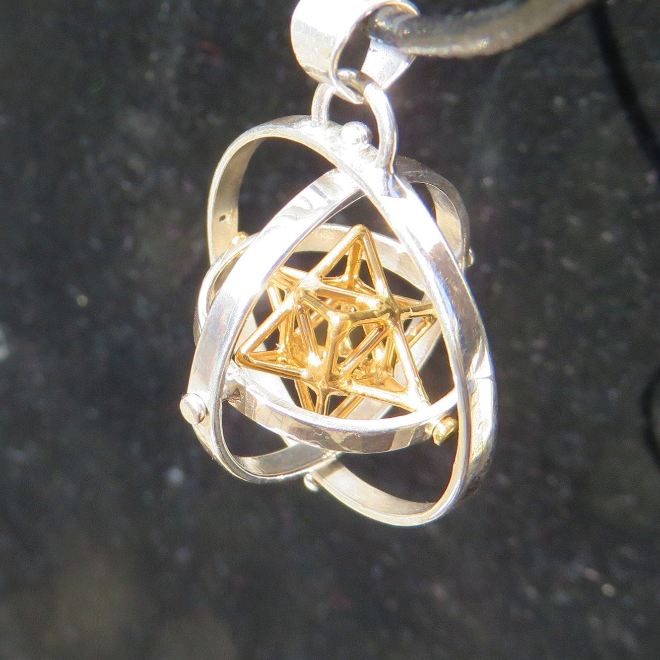 MerKaBa 3D SPIN Earrings ~ Star Tetrahedron Jewelry