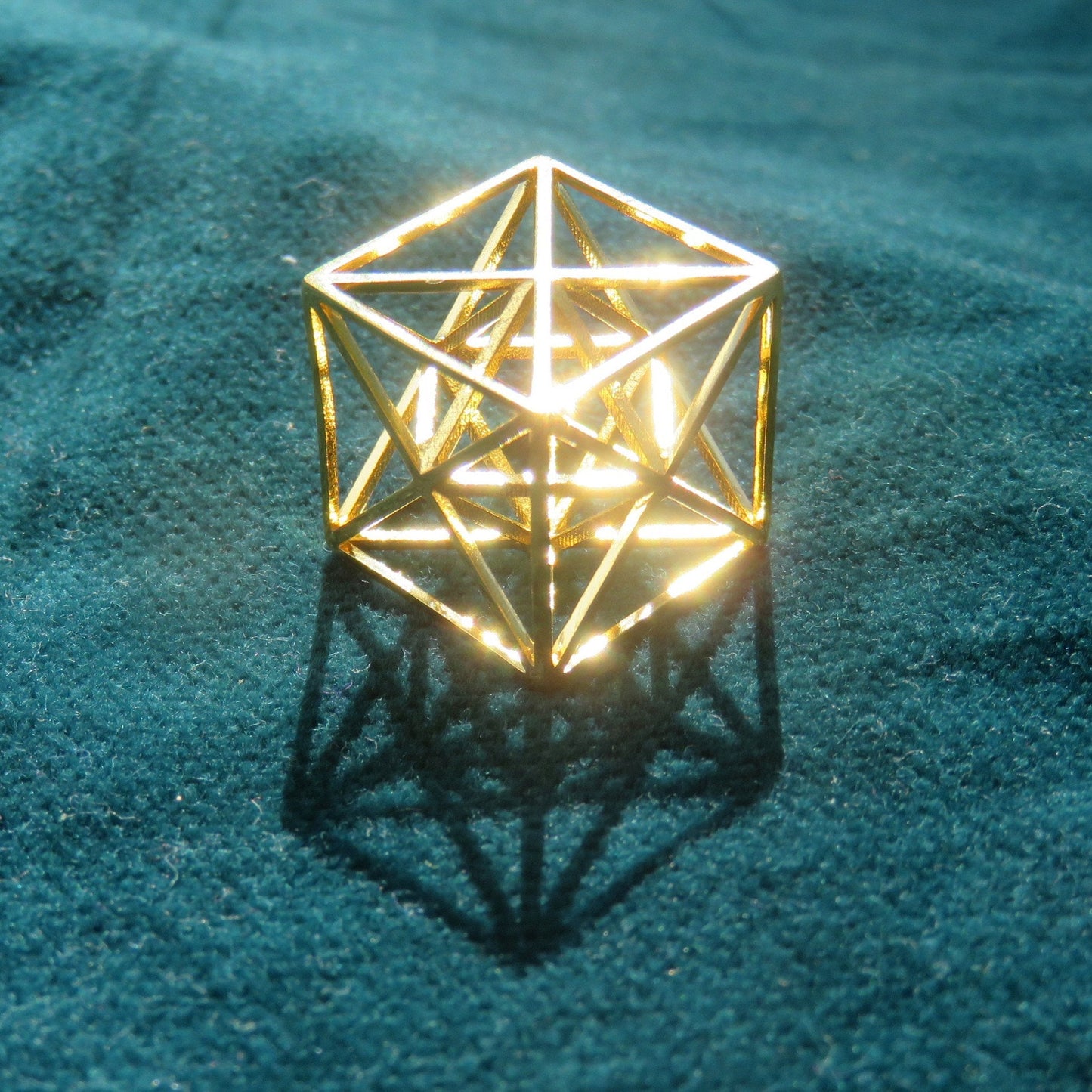 Metatrons Cube 3D Gift pendant ※ MerKaBa + Octahedron + Tantric Star; Silver Gold Sacred Geometry Jewelry