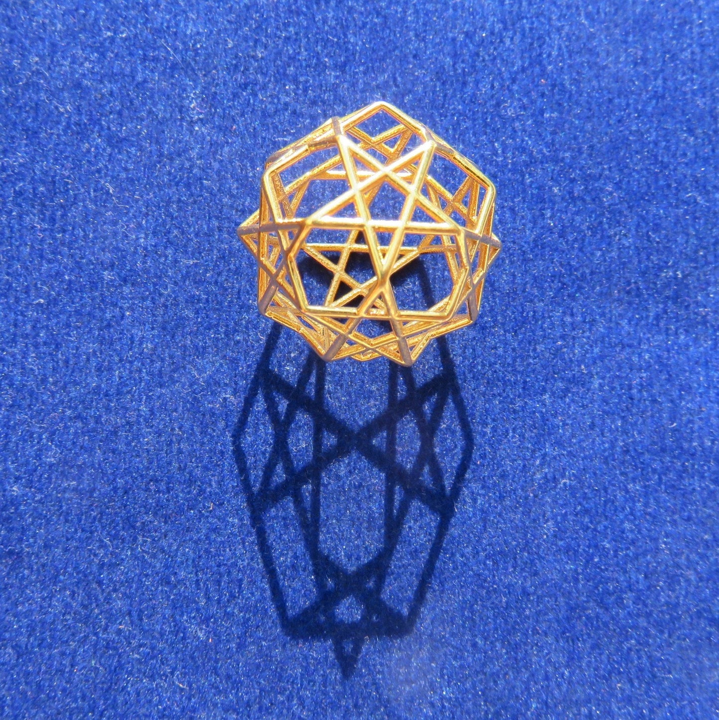 Solar Pentagram 3D magical pendant ※ 3D printed Sacred Geometry Jewelry ※ Phi ratio golden mean Dodecahedron