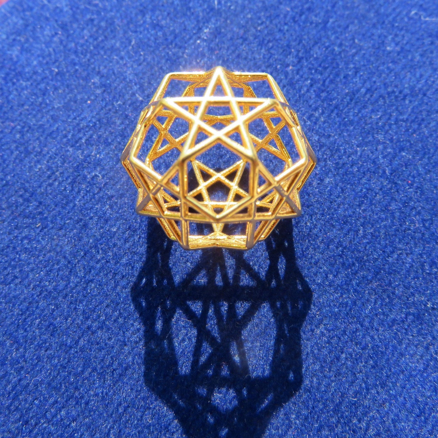 Solar Pentagram 3D magical pendant ※ 3D printed Sacred Geometry Jewelry ※ Phi ratio golden mean Dodecahedron