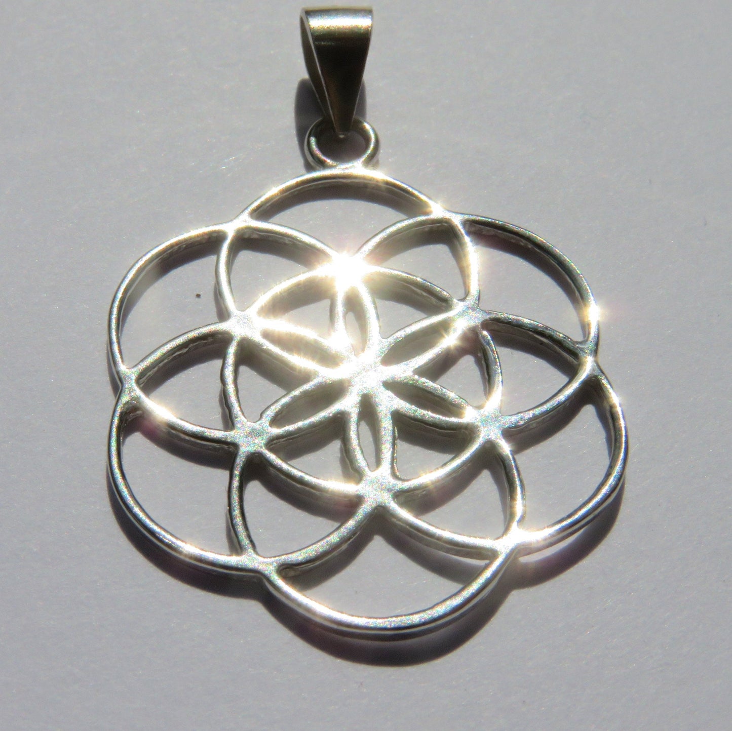 3D Seed of Life 33mm ※ etheric Sacred Geometry gift, fine 3D printed pendant