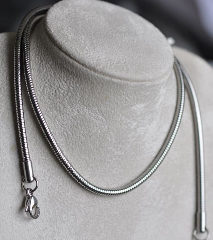 Sterling Silver Chains: Singapore chain / Snake chain / Curb chain, 925 Silver fine necklaces 14 16 18 20 22 24 inches = 40 45 50 55 60 cm