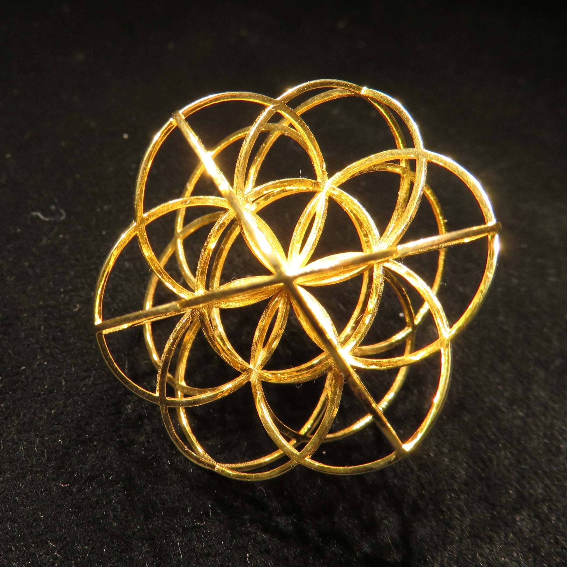 Seed of Life 3D 22mm ※ etheric Sacred Geometry gift, fine 3D printed pendant or Earrings