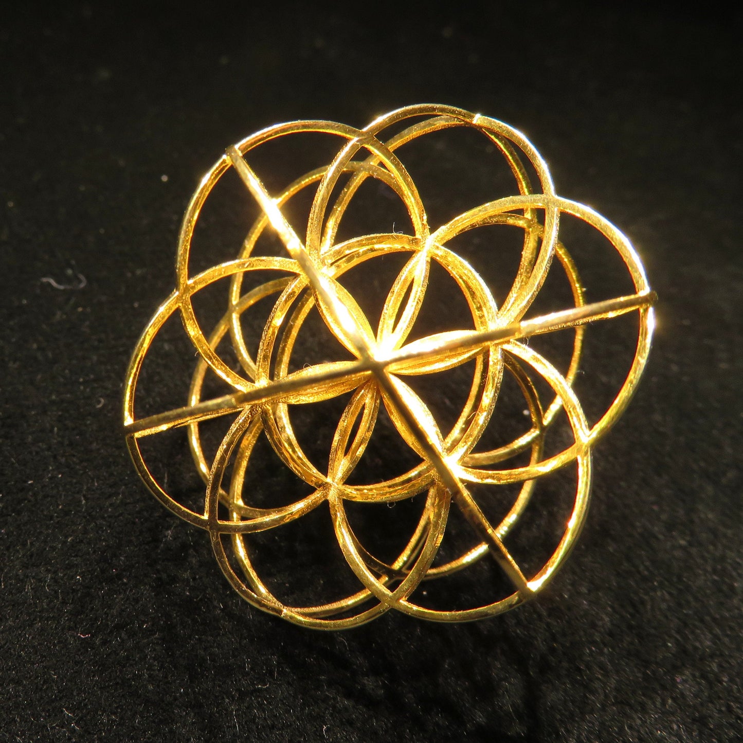 3D Seed of Life 33mm ※ etheric Sacred Geometry gift, fine 3D printed pendant