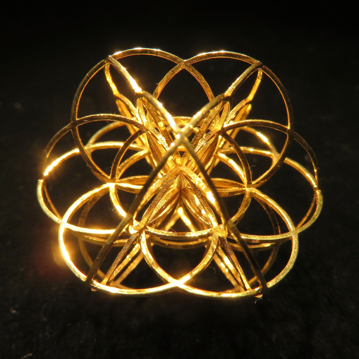 Seed of Life 3D 22mm ※ etheric Sacred Geometry gift ※ fine 3D printed pendant or Earrings