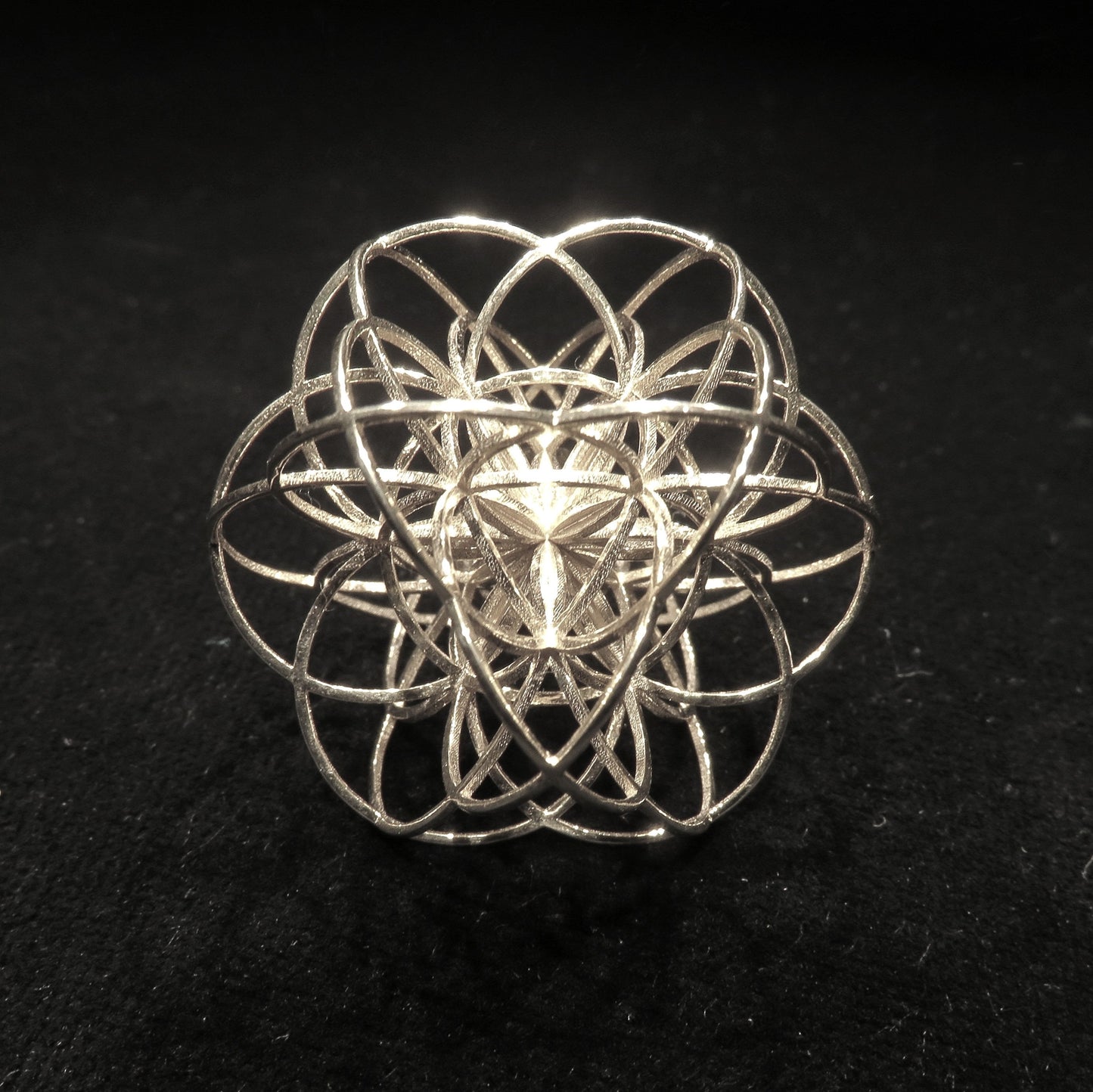 Seed of Life 3D 22mm ※ etheric Sacred Geometry gift, fine 3D printed pendant or Earrings