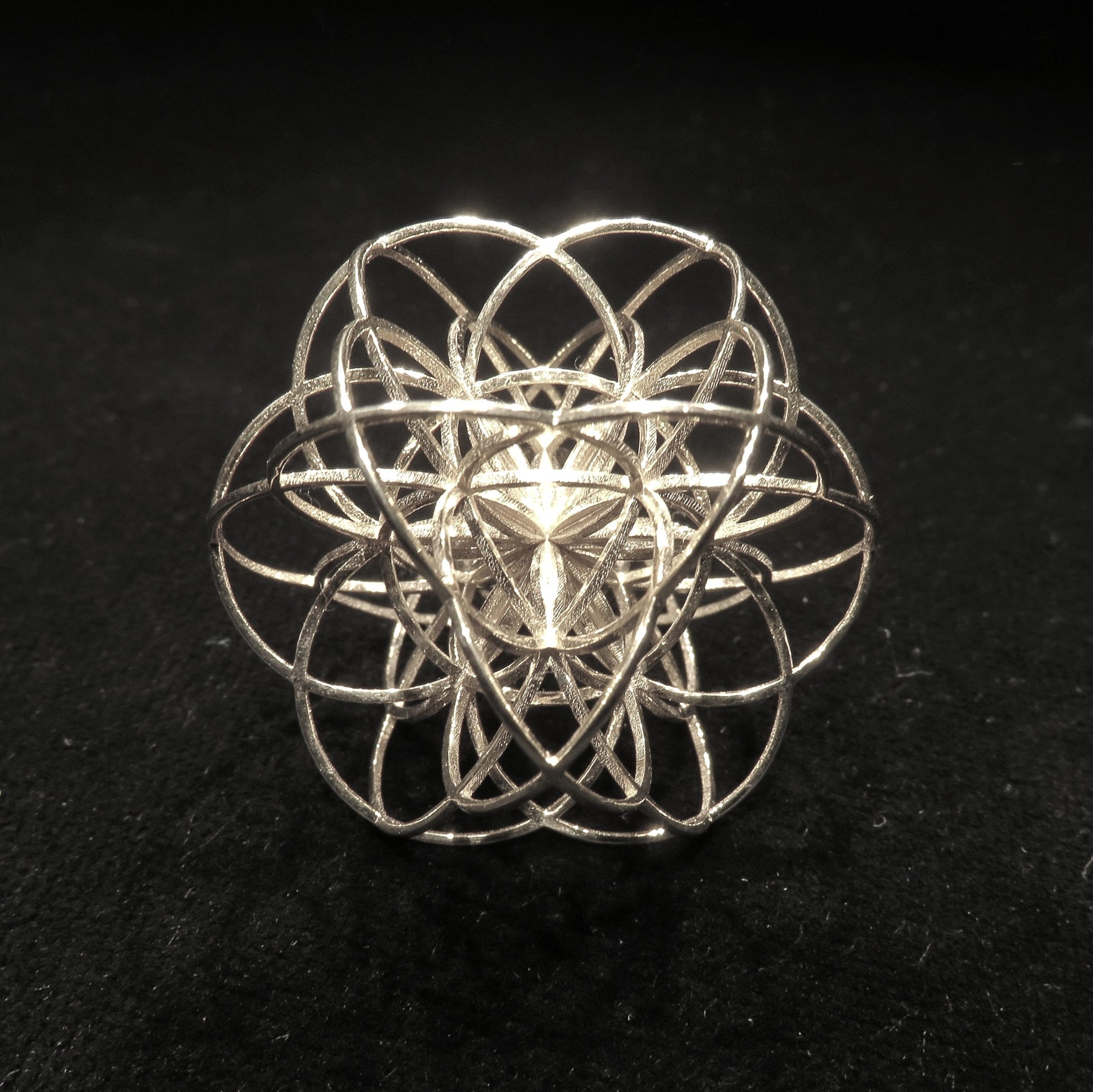 Seed of Life 3D 22mm ※ etheric Sacred Geometry gift, fine 3D printed pendant or Earrings