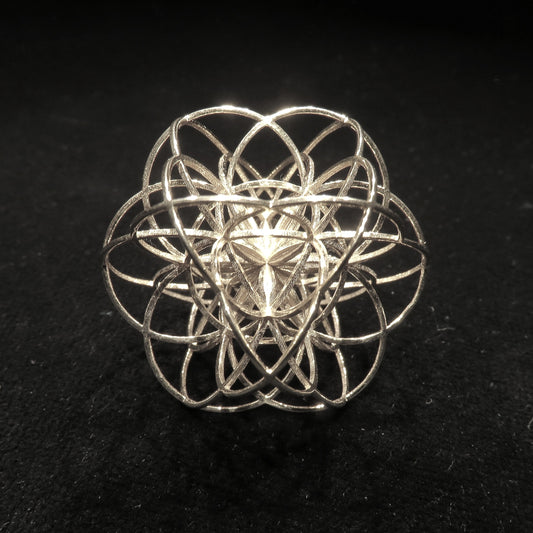 Seed of Life 3D 22mm ※ etheric Sacred Geometry gift ※ fine 3D printed pendant or Earrings