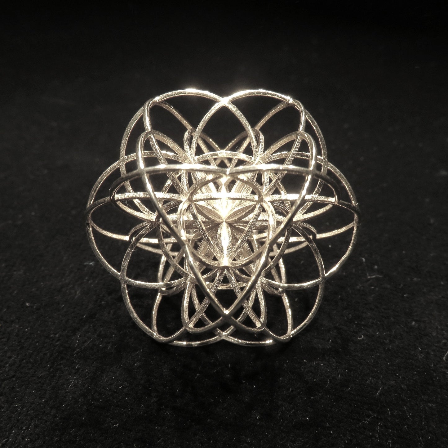 3D Seed of Life 33mm ※ etheric Sacred Geometry gift, fine 3D printed pendant