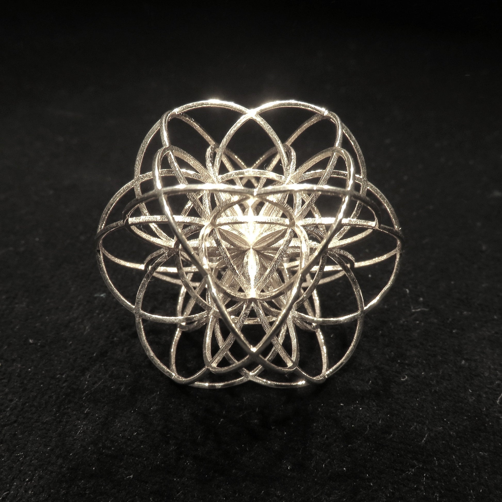 3D Seed of Life 33mm ※ etheric Sacred Geometry gift, fine 3D printed pendant