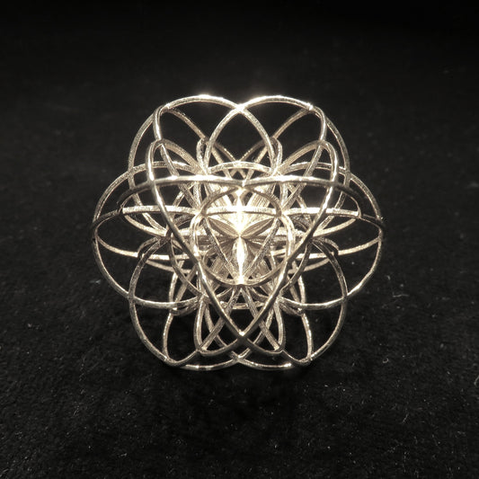 3D Seed of Life 33mm ※ etheric Sacred Geometry gift, fine 3D printed pendant