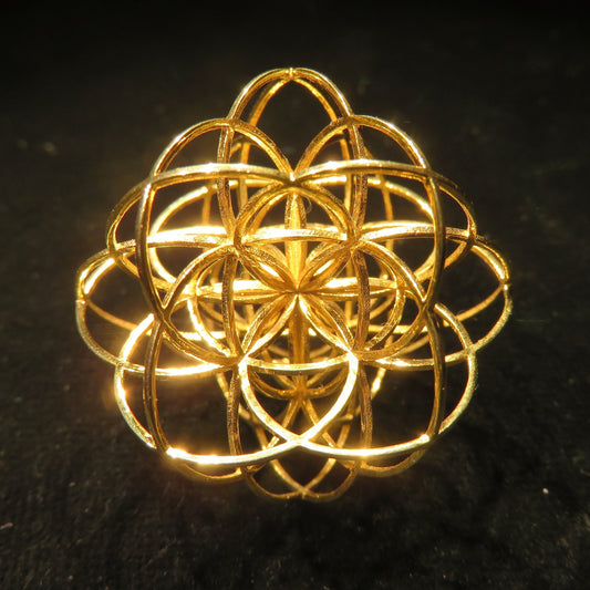 Seed of Life 3D 22mm ※ etheric Sacred Geometry gift, fine 3D printed pendant or Earrings