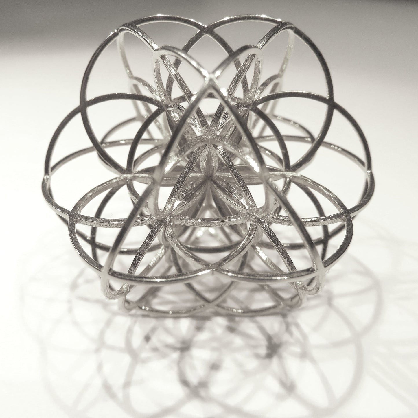 Seed of Life 3D 22mm ※ etheric Sacred Geometry gift ※ fine 3D printed pendant or Earrings