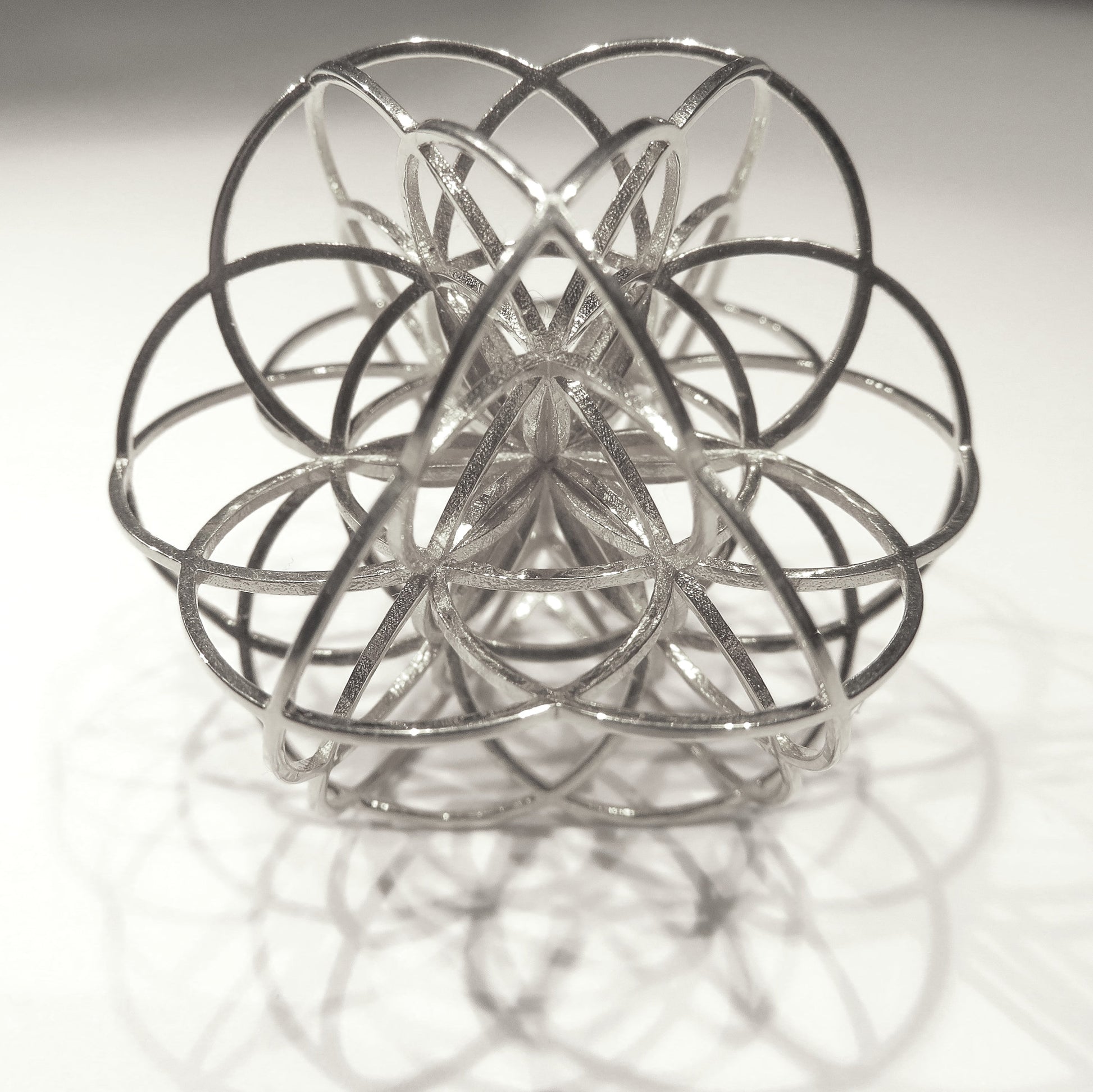 Seed of Life 3D 22mm ※ etheric Sacred Geometry gift ※ fine 3D printed pendant or Earrings