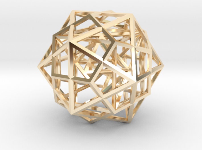 Platonic Solids Code: Metatrons Cube 3D, MerKaBa + Octahedron + Cube + Tantric Star + Dodecahedron Icosahedron, Silver Gold Sacred Geometry