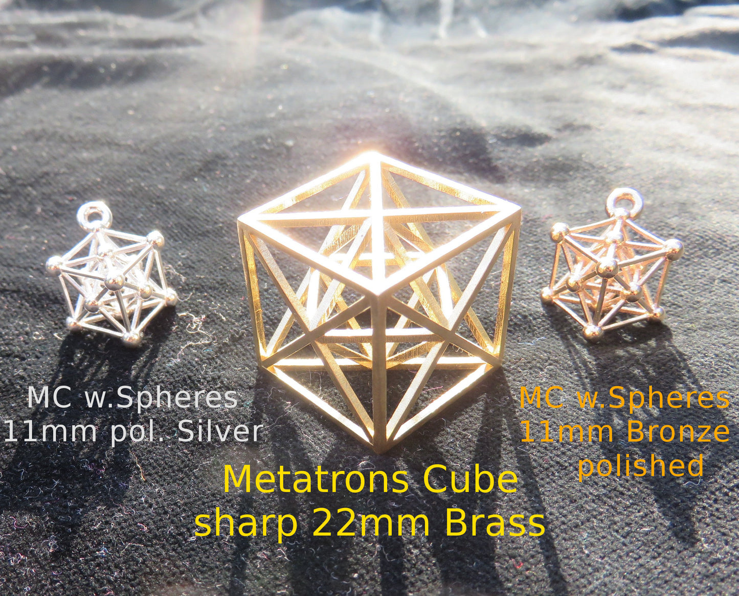 Metatrons Cube 3D ※ Gold Silver Sacred Geometry Jewelry