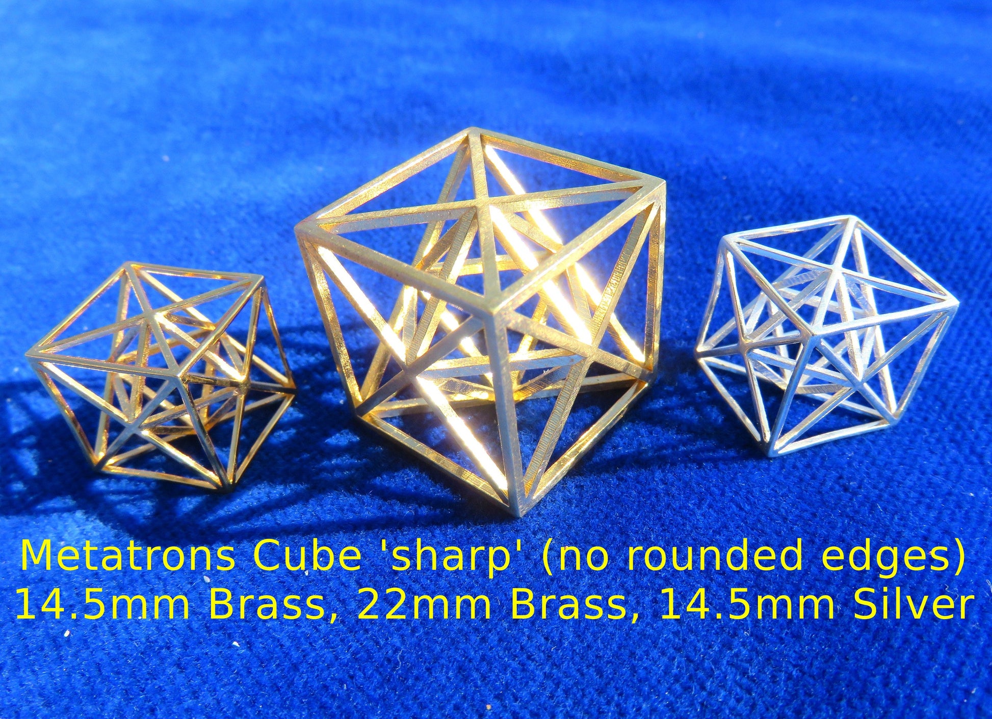 Metatrons Cube 3D ※ contains MerKaBa + Octahedron + Tantric Star; Brass Bronze Copper Silver Gold
