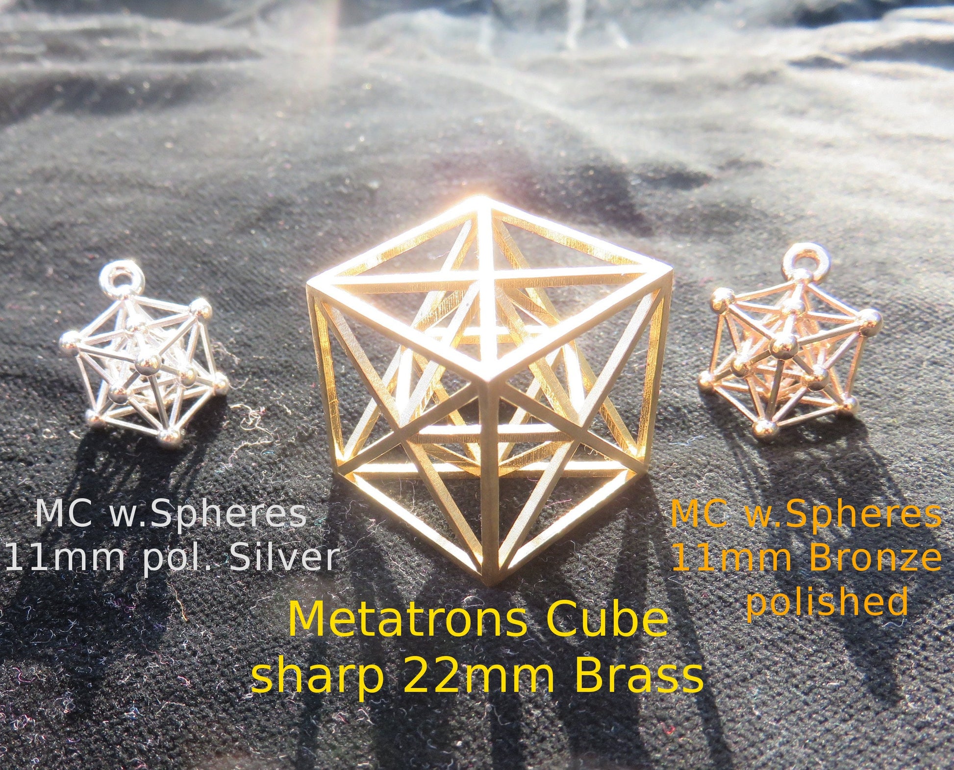 Metatrons Cube 3D ※ Sacred Geometry Designer Jewelry, 925 Silver, Gold + more