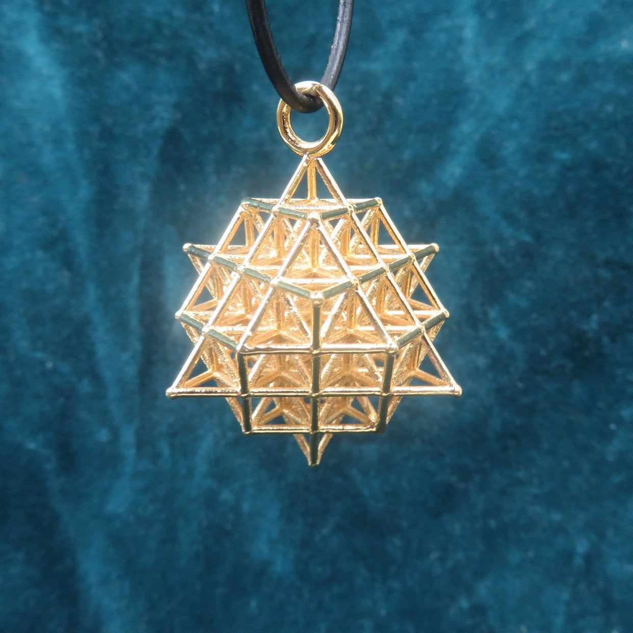 64 Tetrahedron Grid: Flower of Life 3D printed Jewelry