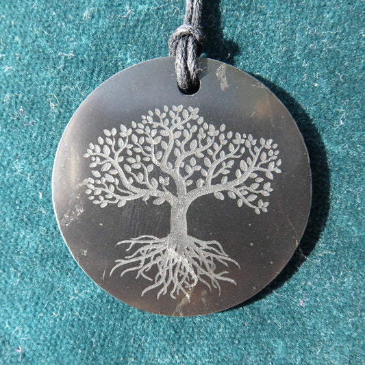 SHUNGITE EMF Pendants : Tree of Life, Flower of Life, Yin-Yang, Donut-Shield, Protection from WiFi, Smart Phones, Laptop, PC