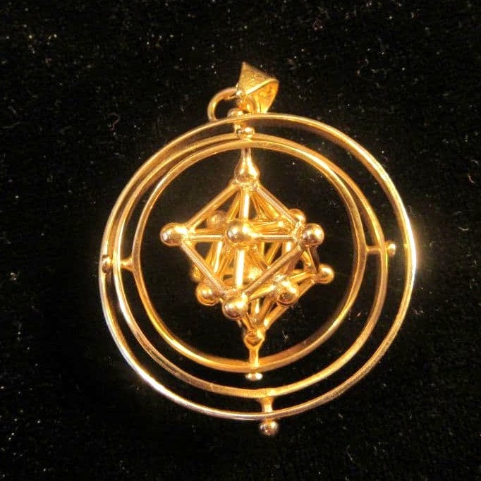 Metatrons Cube 3D SPIN pendant ※ Sacred Geometry Jewelry [m2o]