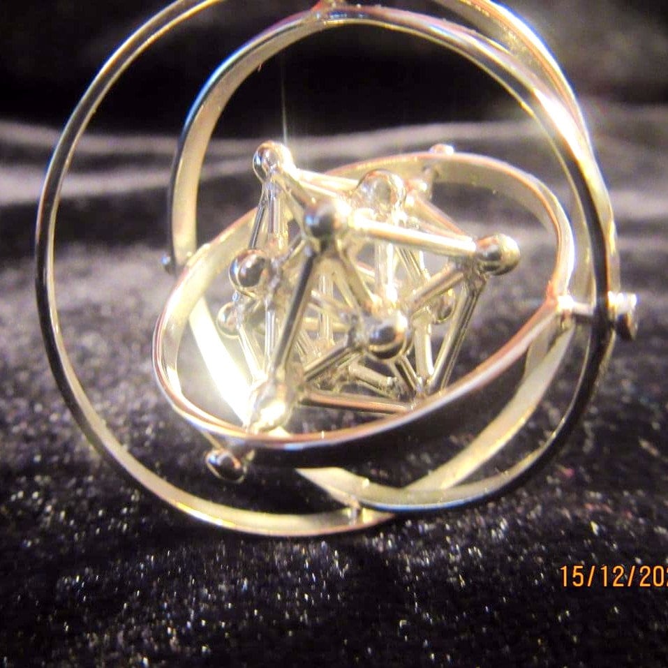 Metatrons Cube 3D SPIN pendant ※ Sacred Geometry Jewelry [m2o]