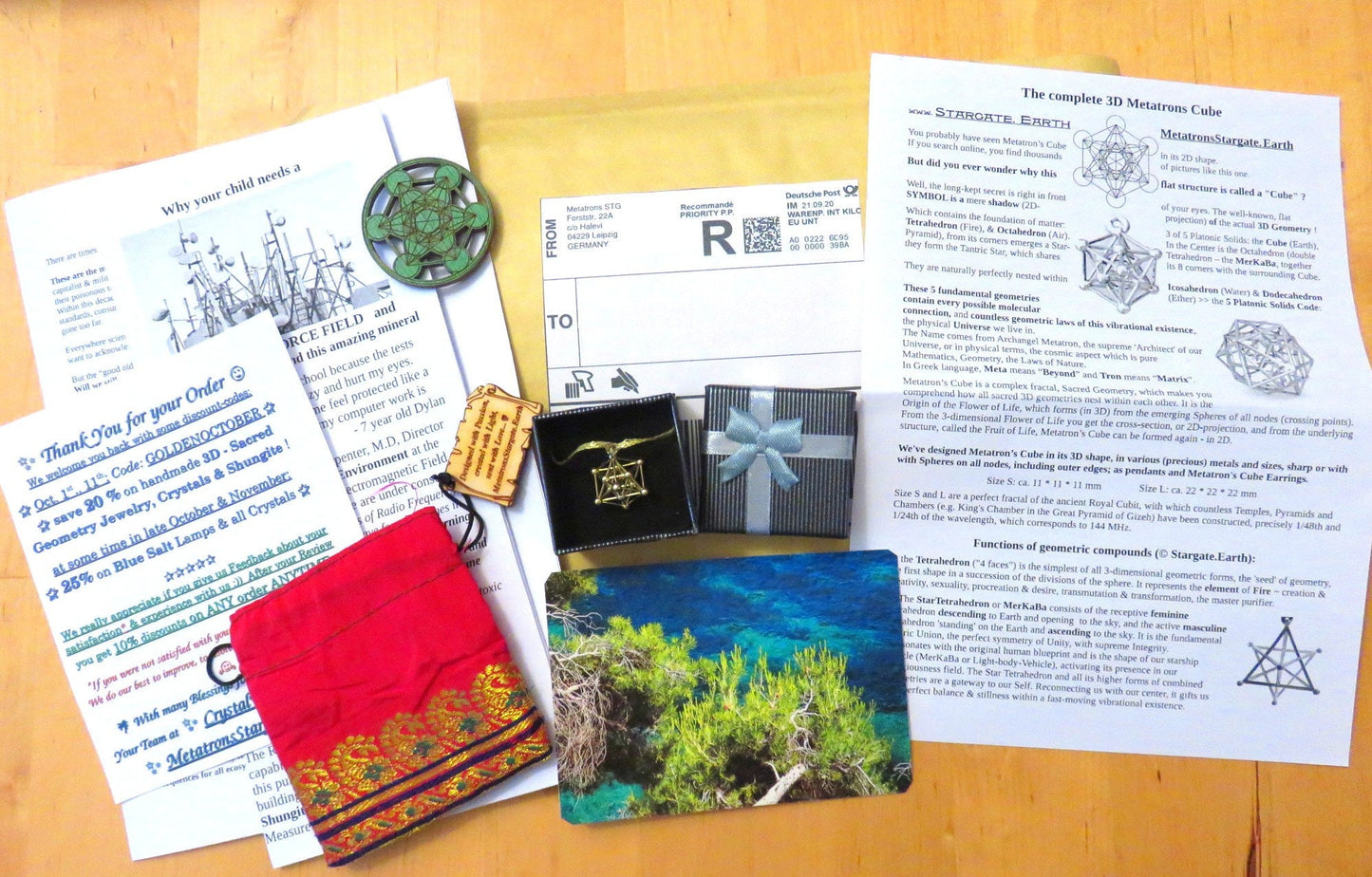 another packaging example with information onSacred Geometry