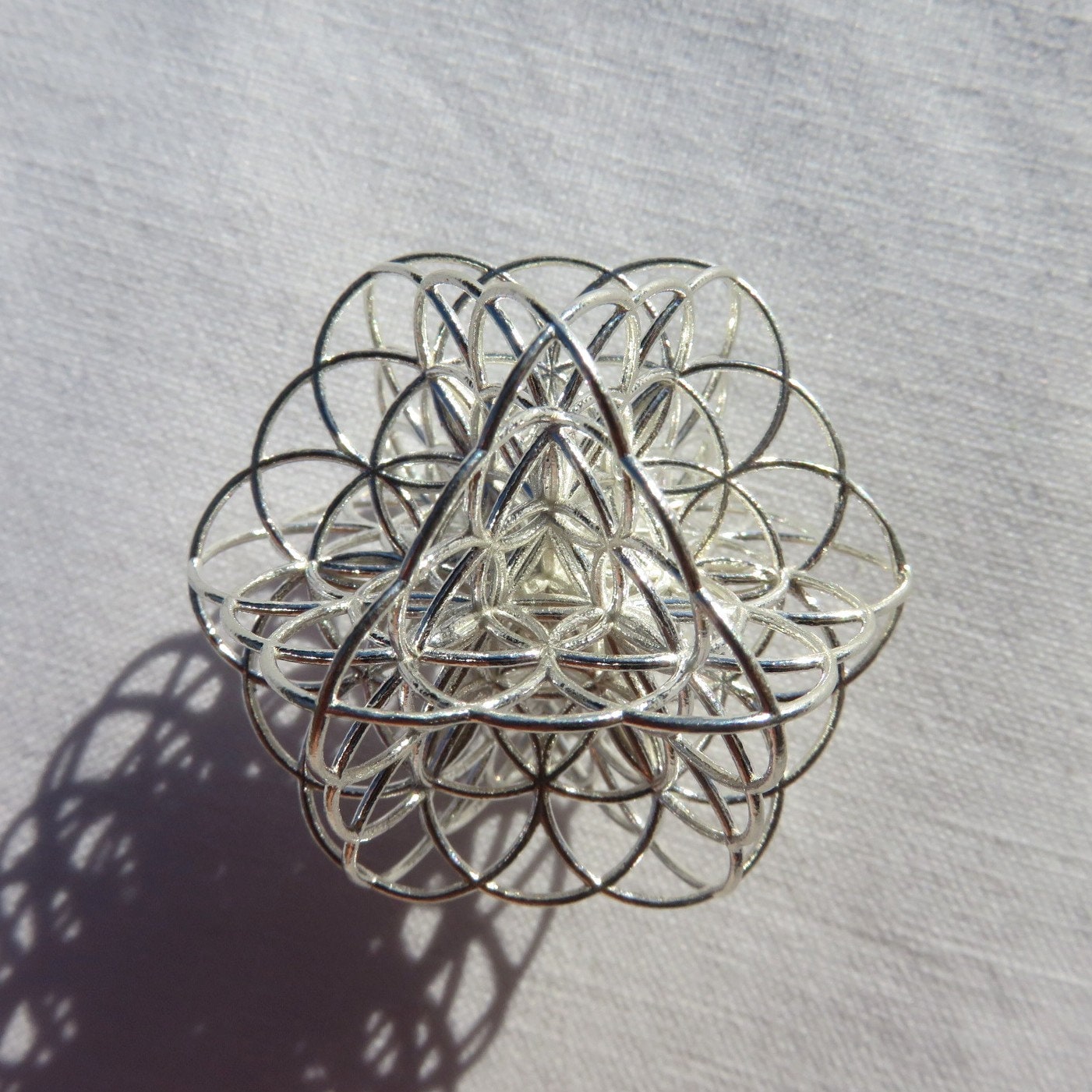 3D Flower of Life Necklace • Sacred Geometry Jewelry • 3D Printed Sterling Silver / Gold Pendant • Spiritual • Mother’s Day Gift for Mom