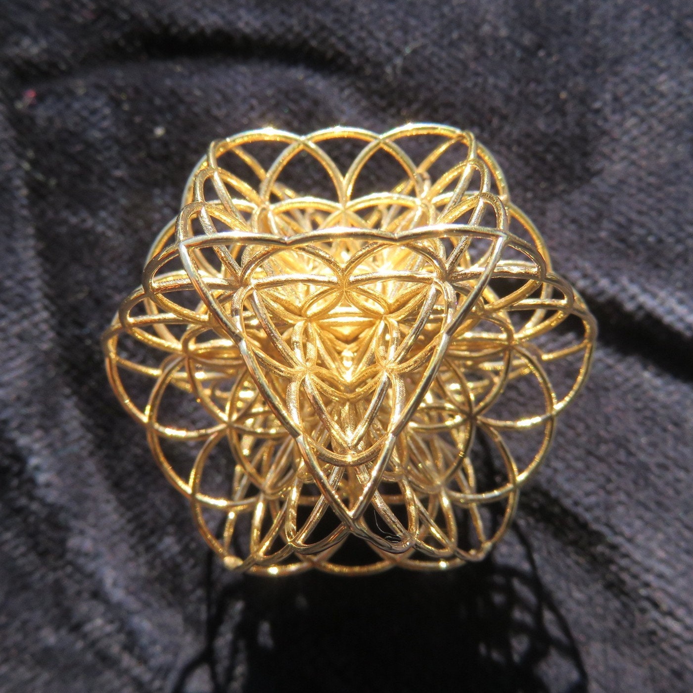 3D Flower of Life Pendant • unique Sacred Geometry Necklace • 3Dprinted Spiritual Jewelry Gift: Gold, Silver, Brass, Bronze, Copper, Vermeil