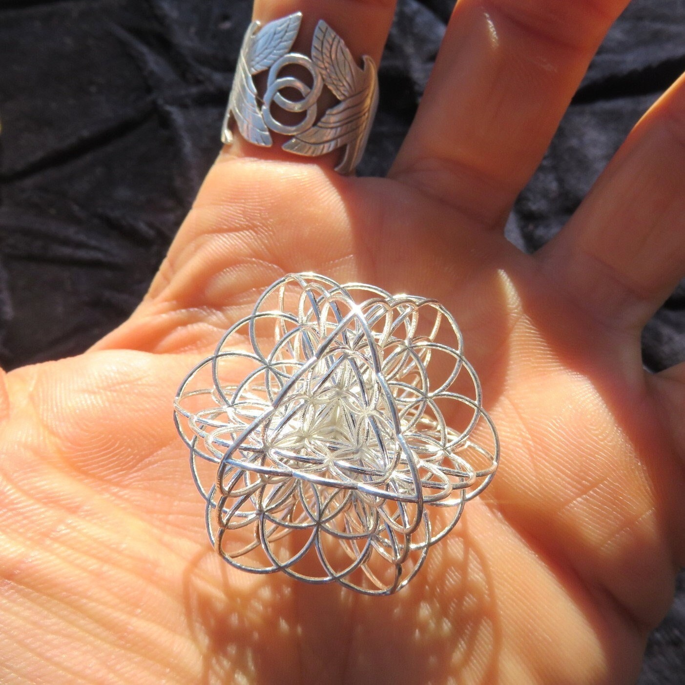 3D Flower of Life Necklace • Sacred Geometry Jewelry • 3D Printed Sterling Silver / Gold Pendant • Spiritual • Mother’s Day Gift for Mom