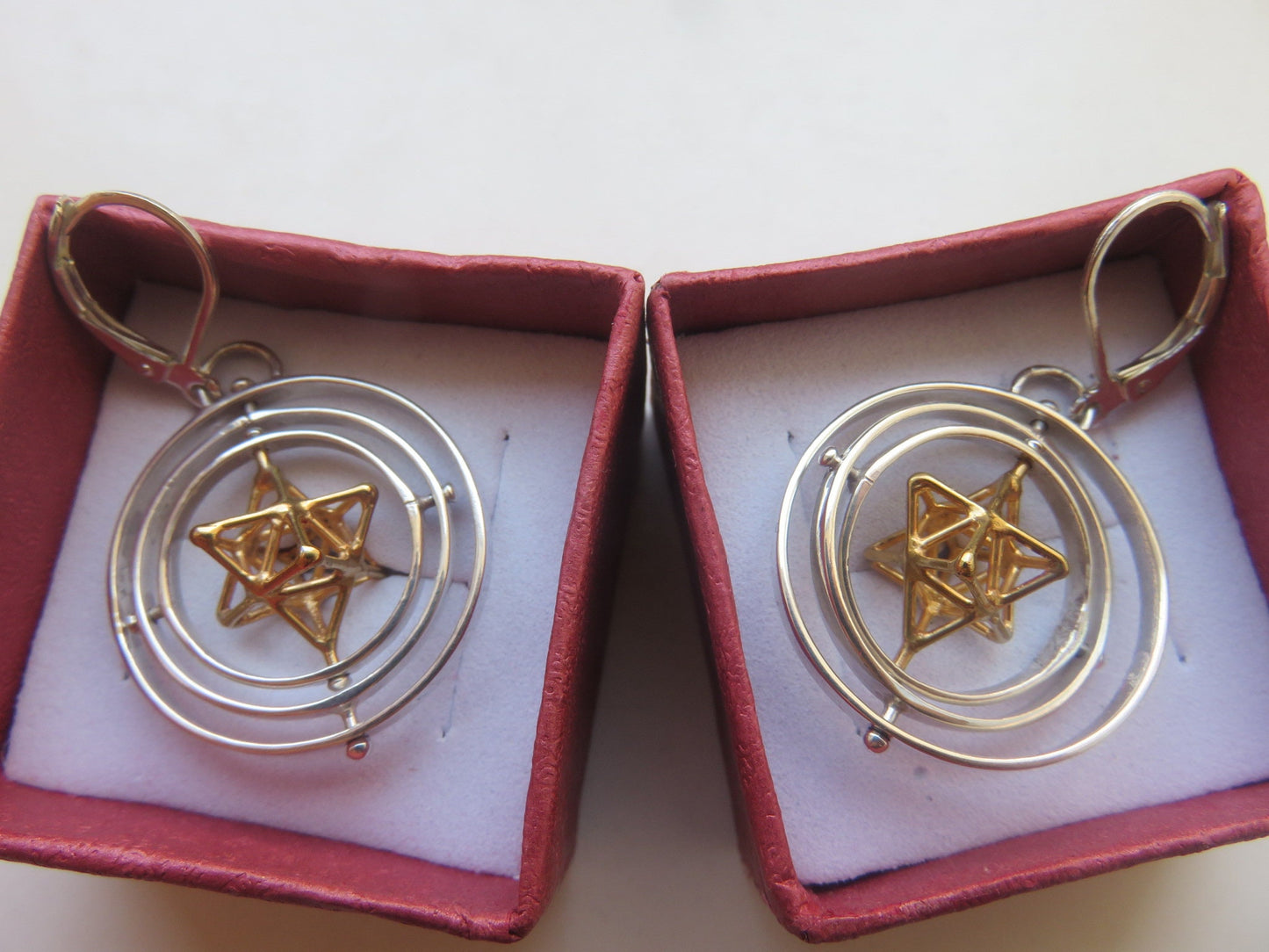 Tantric Star Earrings or Pendant ※ 3D Sacred Geometry > MerKaBa + Octahedron