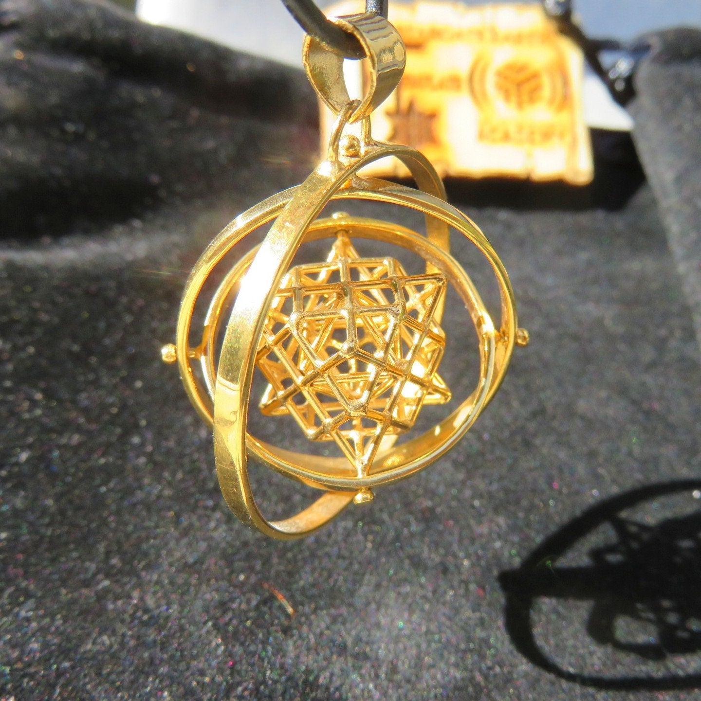 Sacred Geometry 3D-SPIN pendant - Tantric Terra Prana Cube ※ magical Jewelry gift