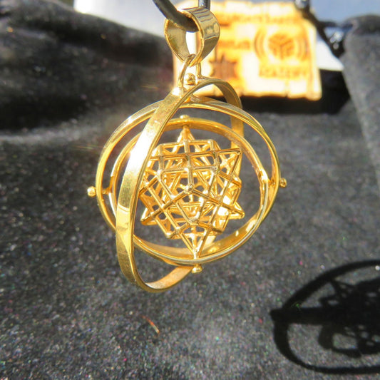 Sacred Geometry 3D-SPIN pendant - Tantric Terra Prana Cube ※ magical Jewelry gift