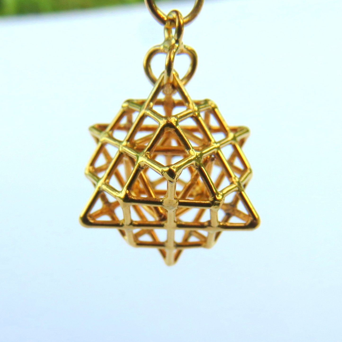 3D SPINNING Tantric Terra Prana Cube ※ 4 Elements Sacred Geometry Jewelry