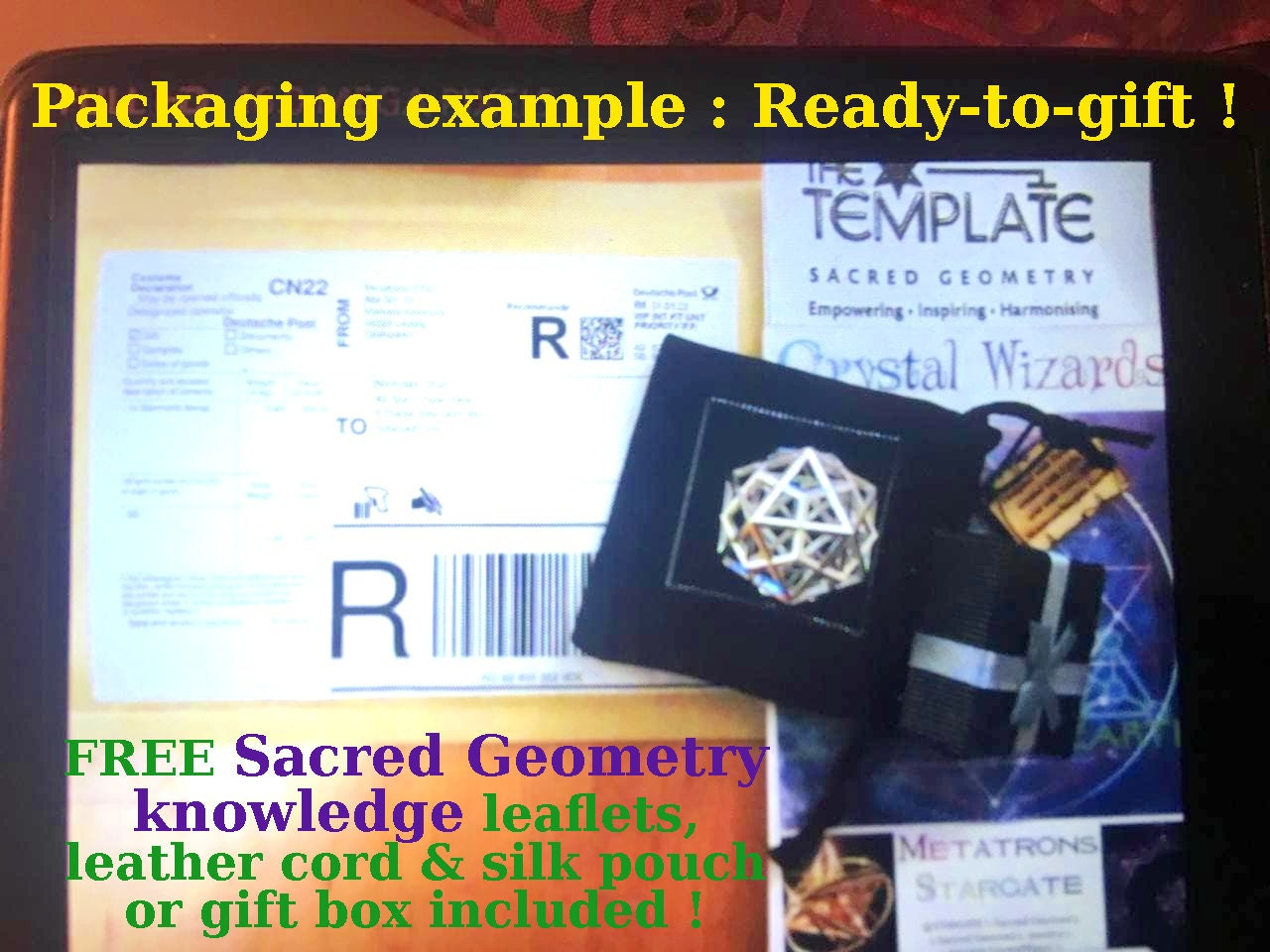 Solar Pentagram 3D magical pendant ※ 3D printed Sacred Geometry Jewelry ※ Phi ratio golden mean Dodecahedron