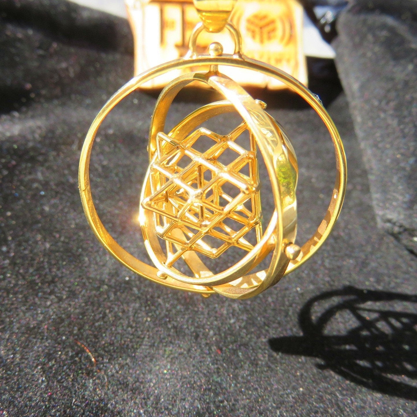 Sacred Geometry Master Jewelry: Metatrons Cube + MerKaBa + 3D Vector Equilibrium - Silver, Copper, Brass or Gold-plated pendant