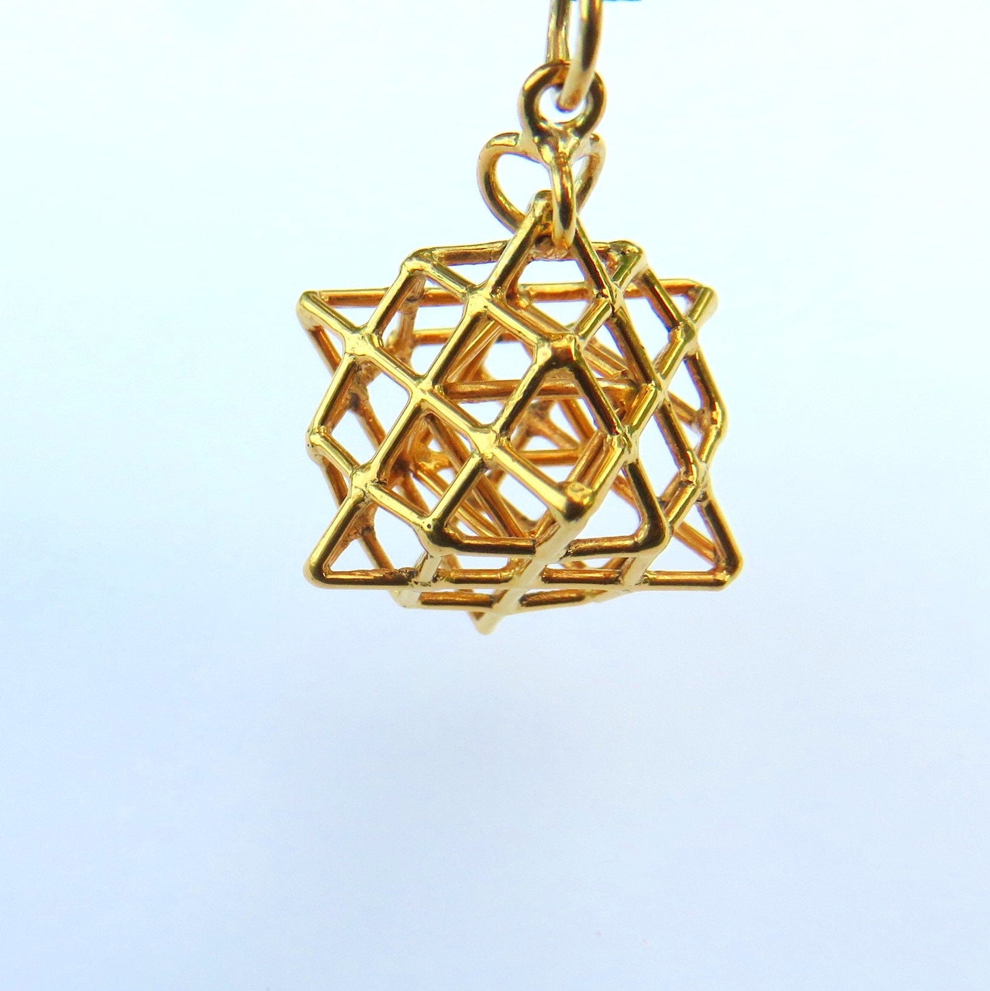 Sacred Geometry Master Jewelry: Metatrons Cube + MerKaBa + 3D Vector Equilibrium - Silver, Copper, Brass or Gold-plated pendant