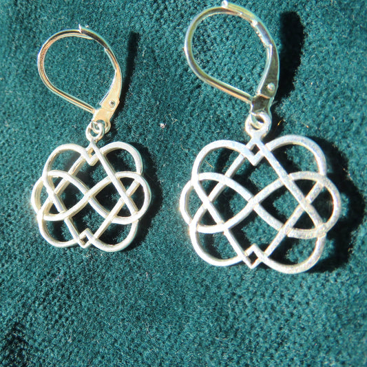 Infinity Love Jewelry, Tantric Hearts Gold or Silver EARRINGS