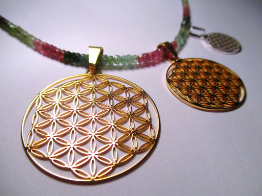 Flower of Life pendant or Earrings ※ etheric Sacred Geometry lasercut fine GOLD SILVER Jewelry gift