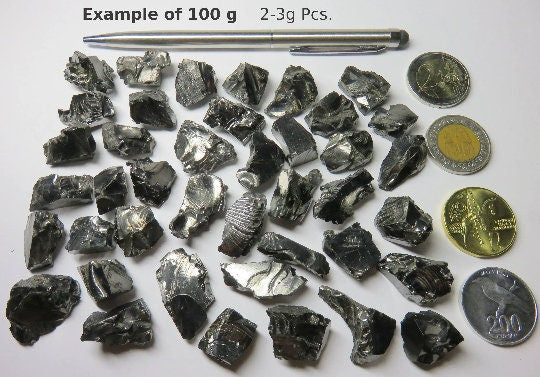 ELITE SHUNGITE: Noble Shungite Rocks = pure natural Crystals, Precious Shungite Water purification, Crystal Healing Stones, EMF Protection