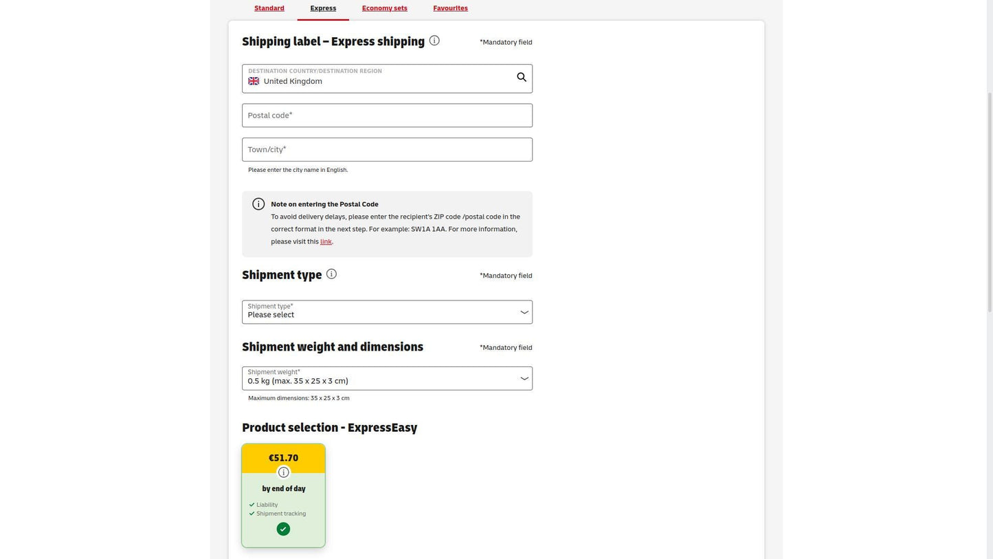 SHIPPING Upgrades - Express options, Courier, specific carriers or send again