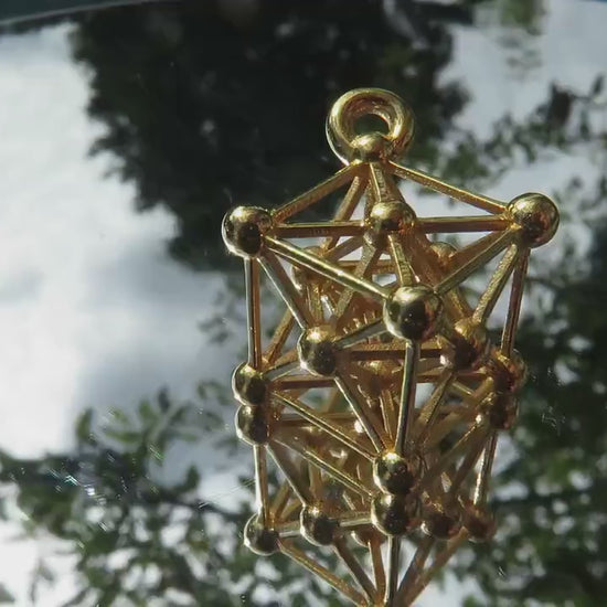 Metatrons Cube 3D Spinner pendant ※ Sacred Geometry Jewelry [m2o]