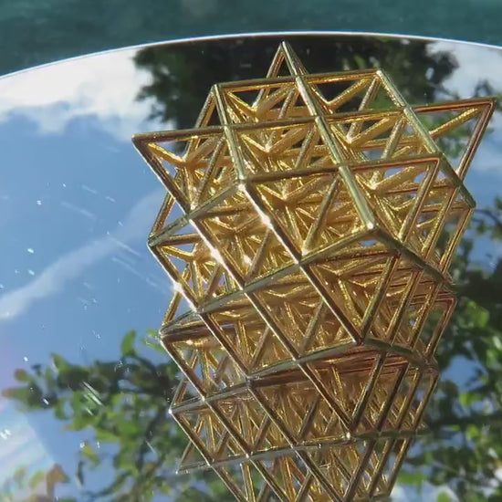 64 Tetrahedron Grid 3D printed Sacred Geometry, the 3D Flower of Life