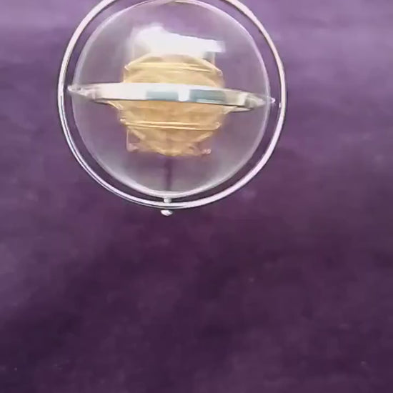 3D SPINNING Tantric Terra Prana Cube ※ 4 Elements Sacred Geometry Jewelry