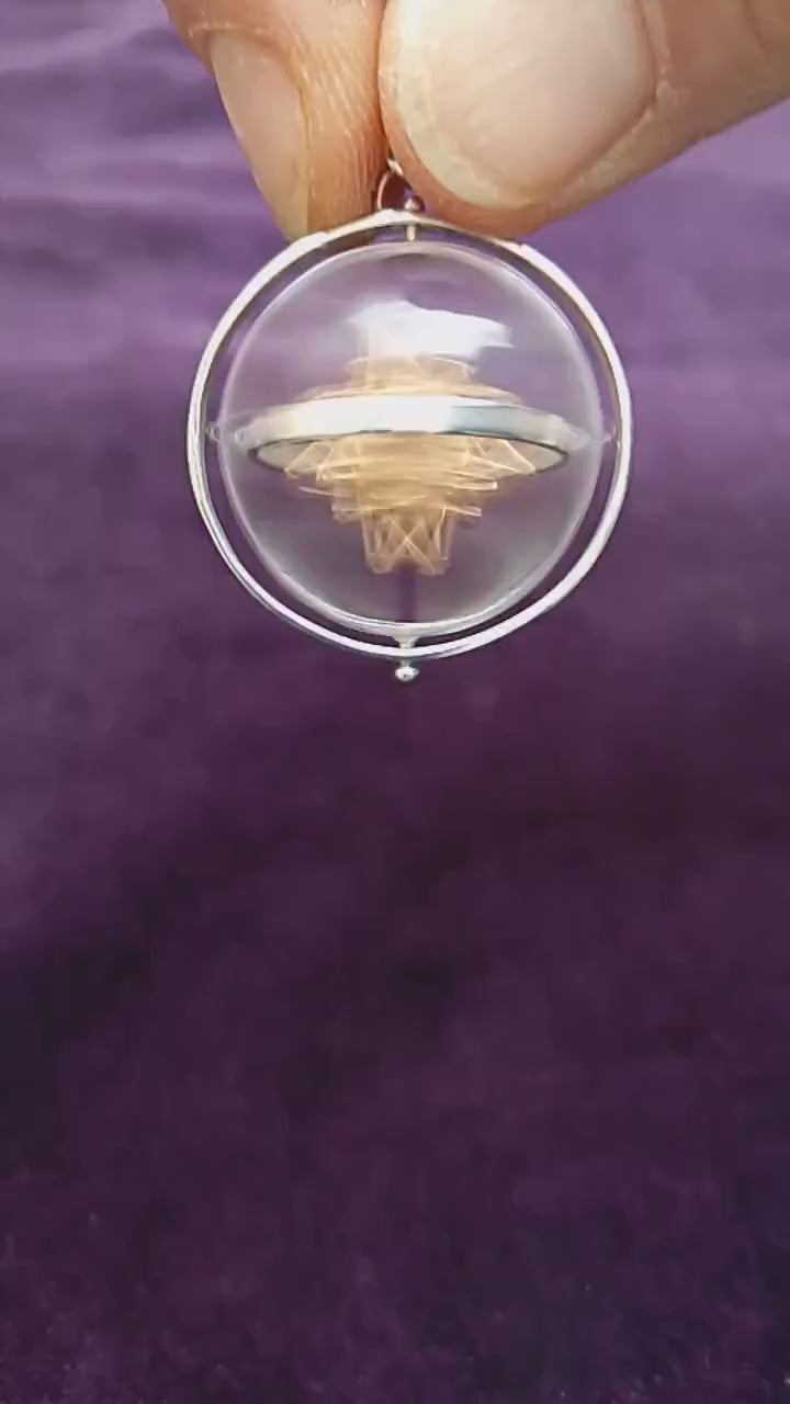 Heart Star 3D SPIN pendant ※ Sacred Geometry Silver Gold Jewelry